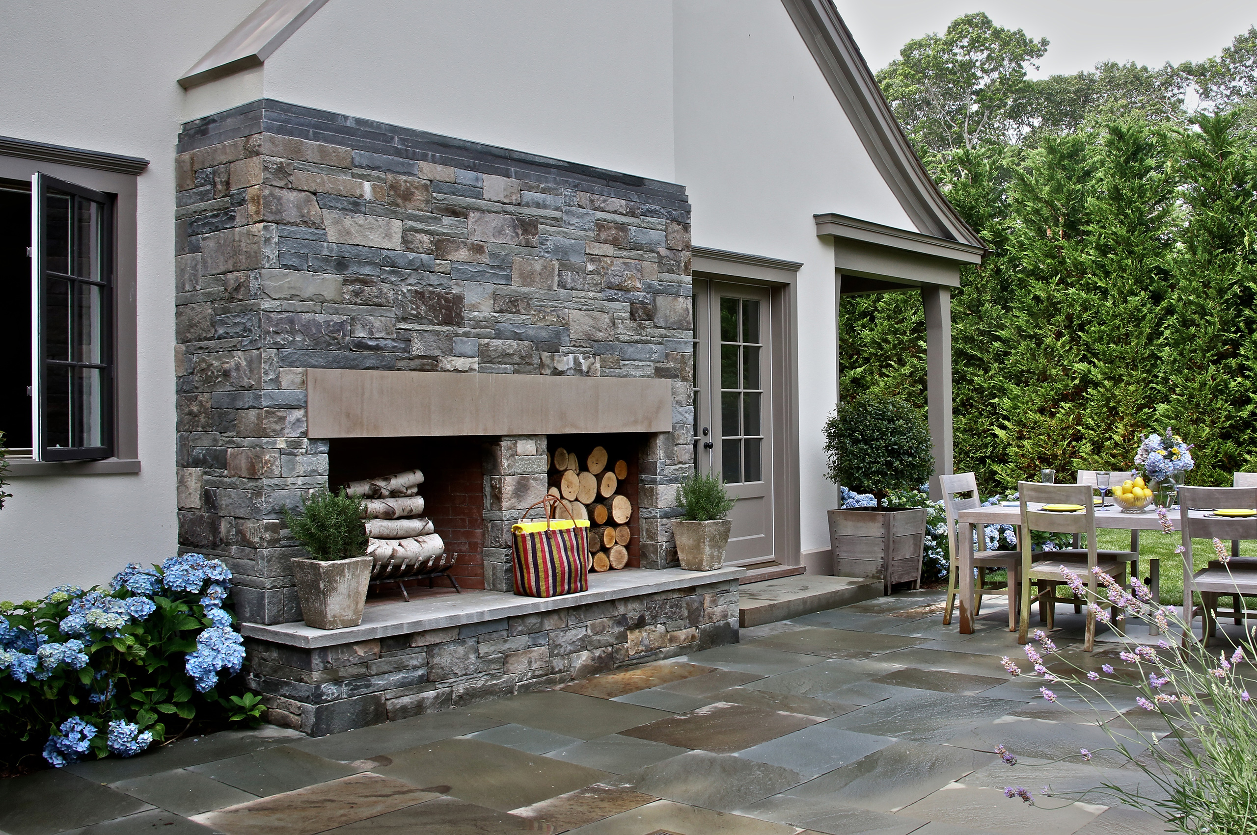 Custom bluestone steps installation in Pennsylvania supplied by Grecco's Supply
