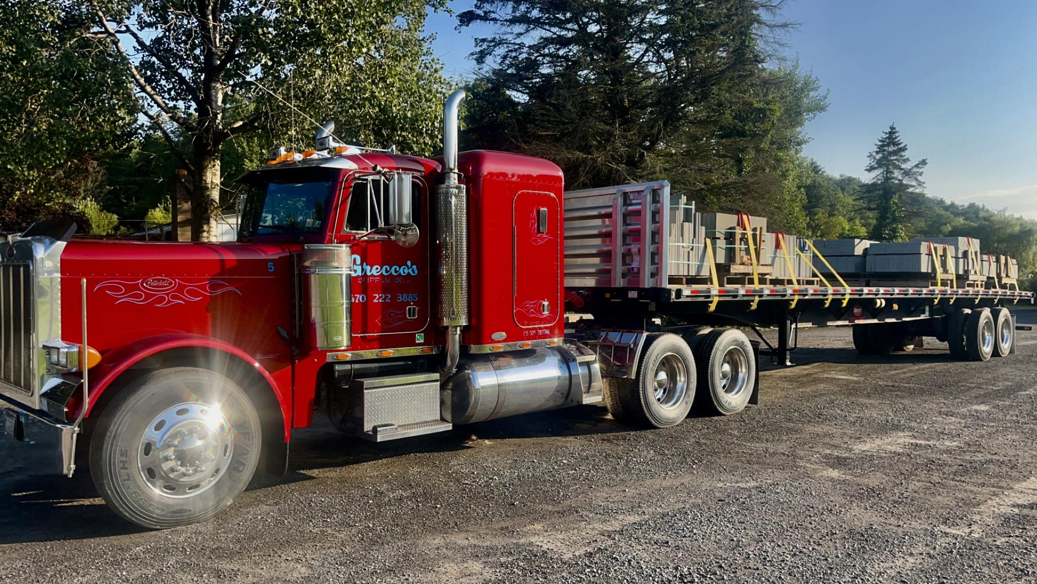 Company-owned delivery trucks and fleet